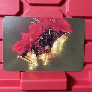 Campanas de Navidad con flores rojas sello postal hecho en EE. UU. de colección - Imagen 1 de 2