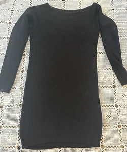 Ladies Even & Odd Thick Chunky Knit Black Long Jumper Dress Size S. Free Postage - Picture 1 of 9