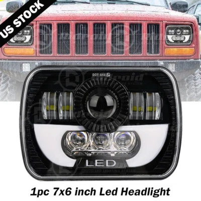 1X Faro LED 7x6"" 5x7 Halo haz alto/bajo DRL para GMC Savana 1500 2500 3500 Foto 1 de 4