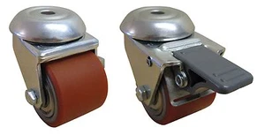 Rueda de dirección de carga pesada ø 50 mm con capacidad de carga de >>140 kg << (rueda 200 kg) orificio trasero - Imagen 1 de 3