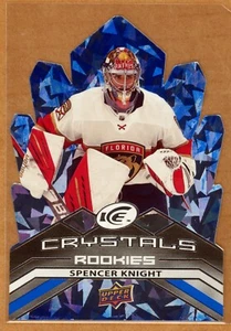 2021-2022 SP Rookie Spencer Knight Blue Crystals IC-36 Rookie Card - Picture 1 of 2