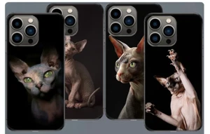 Sphynx Sphinx Cat Pet Chat Cover Case For Iphone 15 Pro Max 14 13 12 11 Xr Xs - Photo 1 sur 9