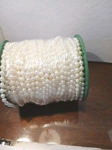 36 Yards Vintage Kunstperlen O. Spule 5 mm. Ideal zum Basteln - Bild 1 von 2