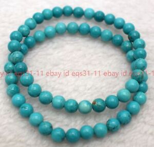 Natural Stunning 2Pcs 6mm Multicolor Gemstone round Beads Bracelet 7.5''