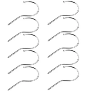 10 Pcs Plastic Trouser Hook Screw Ceiling Hooks Multipurpose DIY - Picture 1 of 12