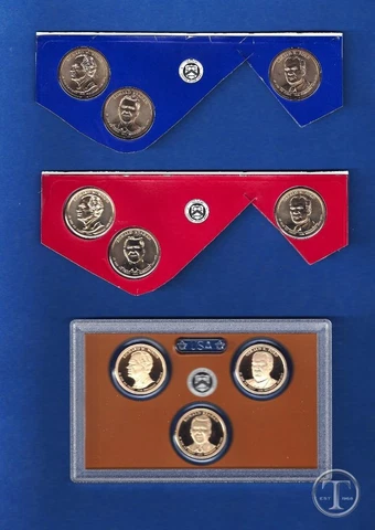 2016 P D AND S BU AND Proof Presidential Dollar Set-PD From Mint Sets-9 Coins Cover