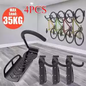 4x Fahrradaufbewahrung Wandhaken Fahrradträger Aufhänger Halter Garage Stahlständer - Bild 1 von 17