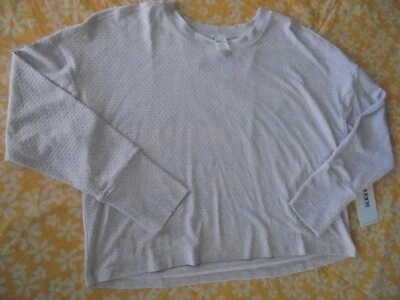 NUEVO CON ETIQUETAS RBX ACTIVE Damas Lg Absorbente de Humedad L/Slv Lt Lila Absorbente Pull On Top $48 Foto 1 de 4
