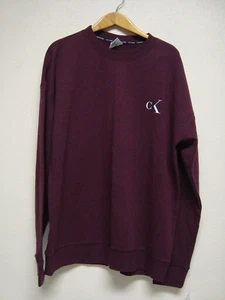 Calvin Klein CK One Mens Size L Long Sleeve Sleepwear Burgundy Top New W/Tag - Picture 1 of 6