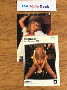 PLAYBOY 1994 JULIE PETERSON COLLECTOR CARD 101 MISS FEBRUARY 1987 NEAR MINT - Foto 1 di 1