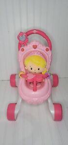 Fisher-Price Princess Stroll-Along Musical Walker Baby Doll Gift Set Mommy & Me 