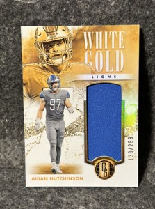 2023 PANINI GOLD STANDARD AIDAN HUTCHINSON WHITE GOLD 130/299 LIONS #12