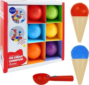 Ice Cream Toy (9 Pcs) - Pretend Play Toys for Toddlers- Multi Color Ice Cream Pl - Picture 1 of 12