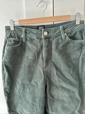 Pantalones BDG Mujer Verde Urban Outfitters Mamá Tiro Alto Crema Pana Talla 27 Foto 1 de 4
