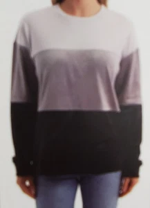 Berkley Jensen Damen Velour Pullover Colorblock Plüsch Kuschelig Sweatshirt - Bild 1 von 5