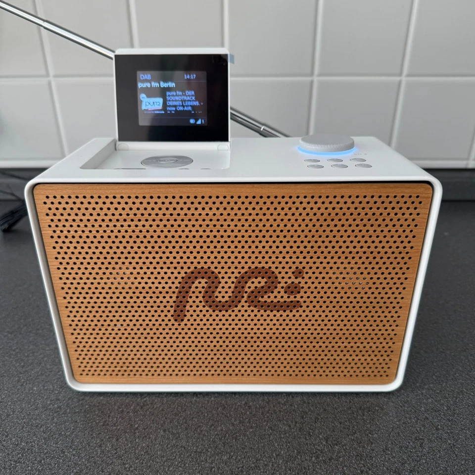 Pure Evoke Play Radio (EU/UK) Wood Edition, Cotton White NEU - Bild 1 von 4