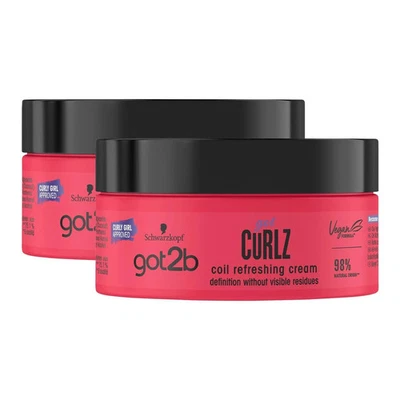 Got2b Got Curlz Coil Refreshing Cream for Curls Pack of 2 – 200ml Each