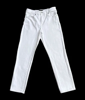 Pantalones de mezclilla ajustados de tiro alto Banana Republic para mujer 27/4 blanco puro elástico Foto 1 de 4