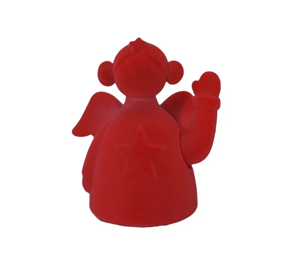 Winke-Engel "Smilla" - der winkende Weihnachtsgruß in rot - Winkefigur