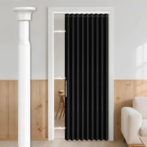 100% Verdunkelung Schiebetür Vorhänge für Türen, Akkordeon Türen Magnetisch Do... - Bild 1 von 9
