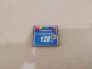 GOOD CONDITION Transcend CompactFlash 128MB 80x Card Black Tested Working - Picture 1 of 2