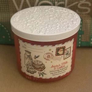 Bath & Body Works SANTA’S MILK & COOKIES 🍪 3-Docht Duftkerze 14,5oz  - Bild 1 von 5