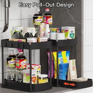 2 Pack Multi-Purpose Pull-Out Storage Organizers, under Sink Organizers and Stor - Picture 1 of 4