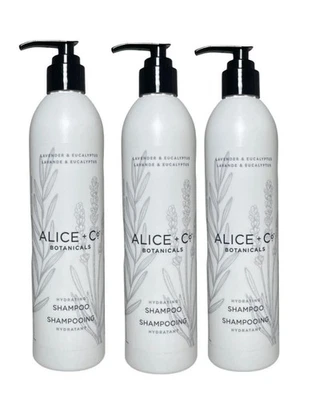 3 Bottles Alice + Co Botanicals Hydrating SHAMPOO Lavender & Eucalyptus 12oz New - Image 1 of 4