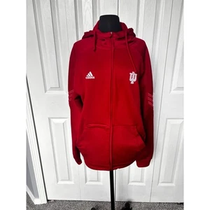 Adidas IU Indiana Hoosiers ROT Hoodie-Jacke mit durchgehendem Reißverschluss sportlich Aufwärmen Gr. Large - Bild 1 von 11