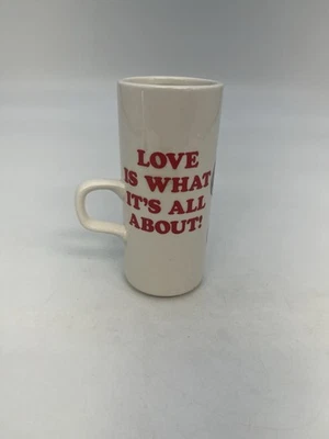 Snoopy Woodstock Peanuts Love Is What Its All About Tall Mug Heart White - Image 1 of 4