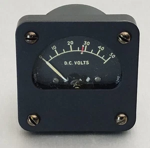 Compteur carré analogique 1-3/4" Simpson 0-50 VDC testé - NOS - Photo 1/9