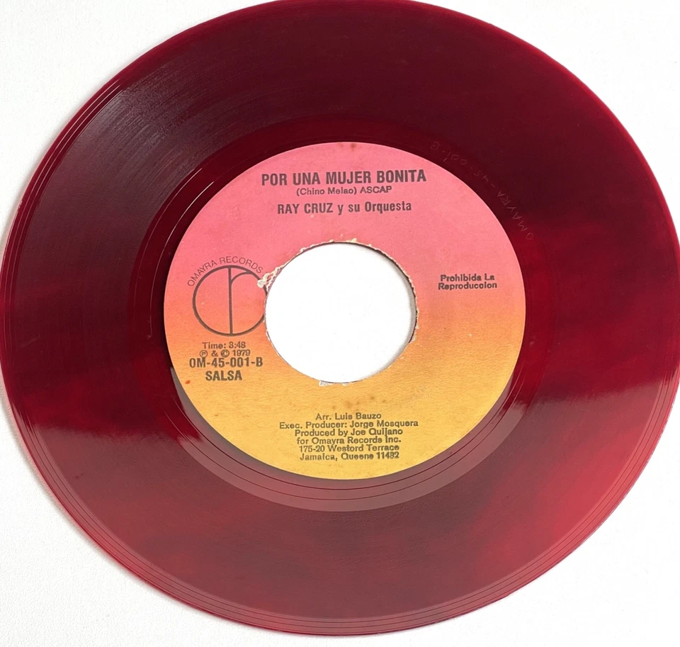 Ray Cruz y Su Orquesta ‎– La Sociedad/Por Una Mujer Bonita Guaguanco 45 rpm - Image 1 of 2