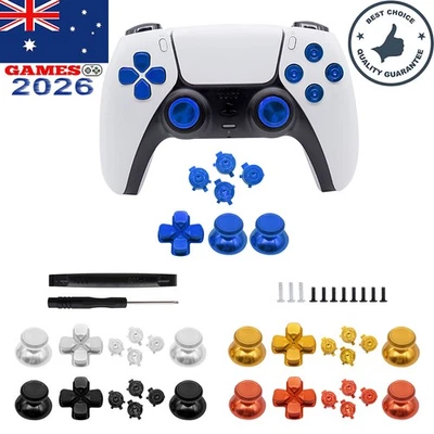 Metal Joystick Thumbsticks D-Pad Buttons Replacement Kit For Sony PS5 Controller - image 1 of 4