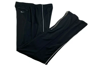 Nike Dri-Fit Women's M (8-10) Track Running Training Pants Black White Stripe - Picture 1 of 9