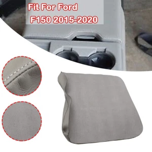 Gray For 2015-2020 Ford F150 Leather Center Console Lid Armrest Pad Cover - Picture 1 of 6