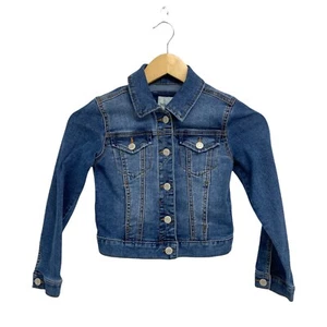 Mudd Girl's Long Sleeve Full Button Up Blue Denim Jean Jacket Size 7 - Picture 1 of 7