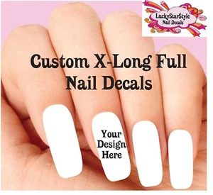 Calcomanías de uñas personalizadas para tobogán acuático X largas - tu diseño, imagen o idea - Imagen 1 de 2