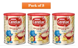 Nestle Cerelac Mixed Fruits & Wheat With Milk From 7 Months - 1 kg X 3 - Picture 1 of 2