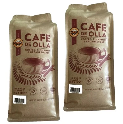 2-PACK CAFE De OLLA Coffee. Cinnamon & Brown Sugar 40oz (2.5 Lb) Each Bag - Image 1 of 4