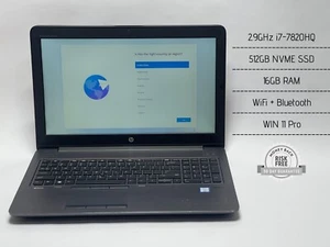 HP ZBook 15 G4 15.6" 2.9GHz i7-7820HQ, 16GB RAM, 512GB SSD, WIN11, WiFi, BT, FHD - Picture 1 of 18