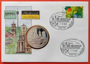Naposta 97 Numisbrief vom 07.05.1997 mit Medaille Stuttgart TOP !!! - Bild 1 von 2