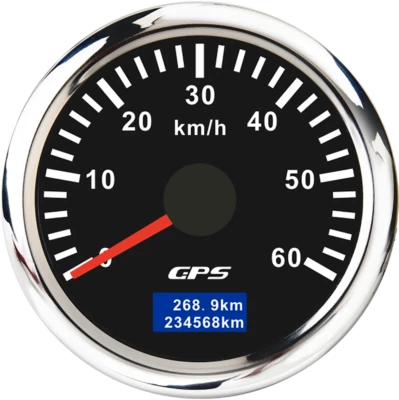 52mm LCD Digital GPS Geschwindigkeitsmesser 0-60 Km / H Odometer für LKW Marine - Bild 1 von 4