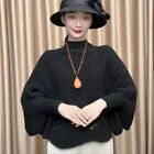 Unregelmäßiger Saum Frauen Strickwaren Übergröße Pullover Kintting Umhang