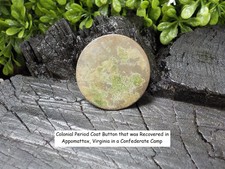 Old Rare Vintage Antique Civil War Relic Colonial Coat Button Confederate Camp