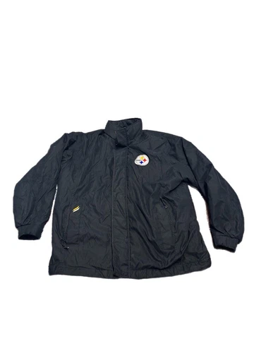 Vintage Pittsburgh Steelers XXL Yellow Black GIII Carl Banks Bomber Jacket Cover