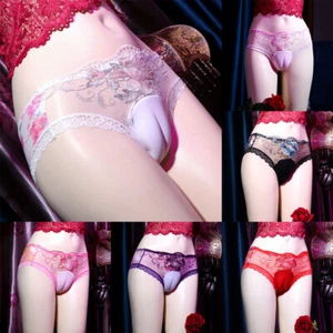 Bragas travesti para hombre punta camel ocultas gaff tanga modelando ropa interior calzoncillos - Imagen 1 de 27