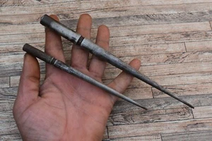 Vtg Steel Silversmith Jewelers Ring Making Round Cone Anvil Mandrel Tool 2pcs - Picture 1 of 8