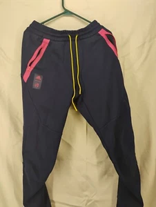 Mens Medium Dark Navy Red Zips Yellow Drawstring Pants St Louis City Adidas - Picture 1 of 4