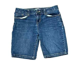 Old Navy Adjustable Side Band Bermuda Short Kids Boy 14 Stretch Mid-Rise Denim - Picture 1 of 10