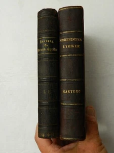 1856, 4 Vol, Die Griechischen Lyriker.. JA Hartung (The Greek Poets) LEATHER, VG - Picture 1 of 11